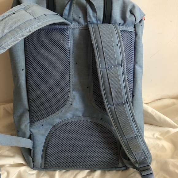 HERSCHEL SUPPLY CO BLUE POLKA DOTS BACKPACK - Picture 9 of 16